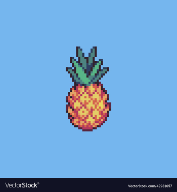 pineapple pixel art icon