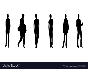 silhouettes of men standing