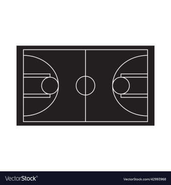 black basketball court icon