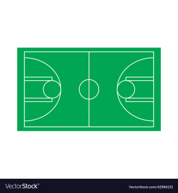 green basketball court icon