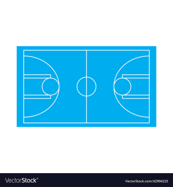 blue basketball court icon