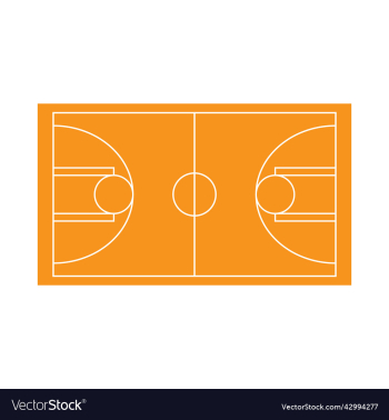 orange basketball court icon