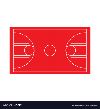 red basketball court icon