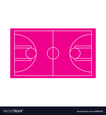 pink basketball court icon