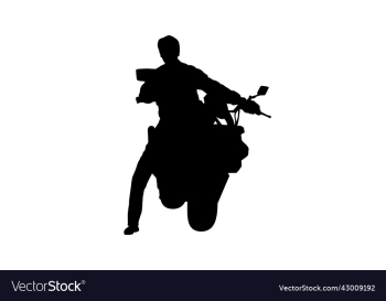 rider posing with bike