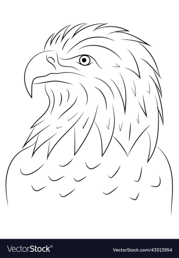 a simple hand-drawn eagle head