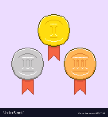 golden silver and bronze medals