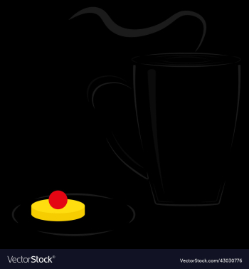 abstract minimalist black colour cup of coffee