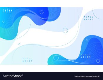 abstract blue fluid shapes and wavy line
