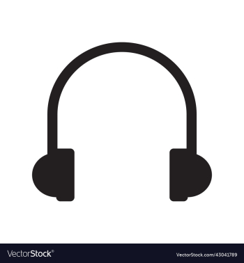 black headphones or earphones icon