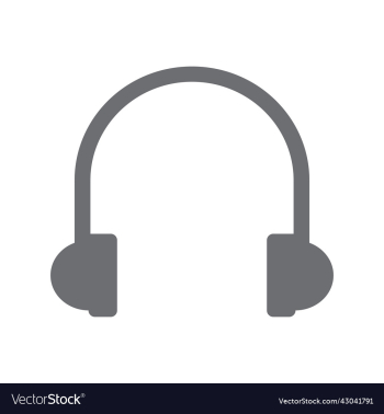 grey headphones or earphones icon
