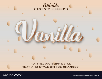 vanilla 3d text effect style