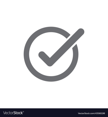 grey check mark icon or logo