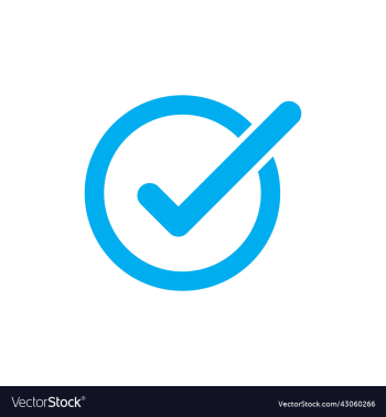 blue check mark icon or logo