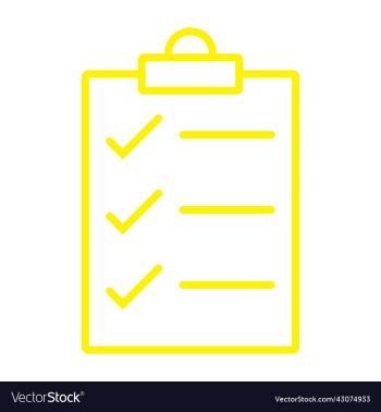checklist or document line art icon