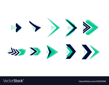 directional arrow sign or icons set design free ve