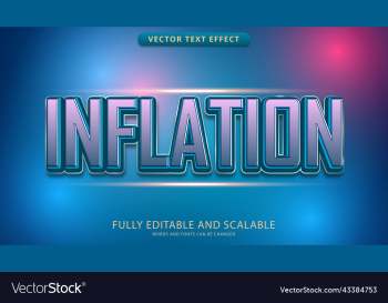 inflation text effect editable eps file