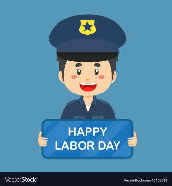 labor day background with police