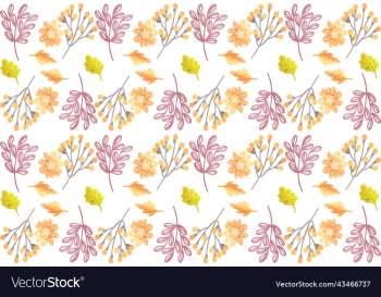 orange and pink watercolor flowers pattern