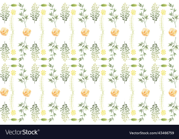 orange yellow and green flowers and leaves pattern