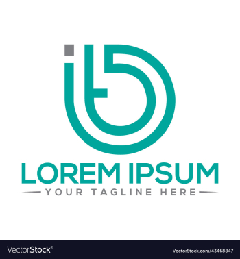 modern ib letter logo design