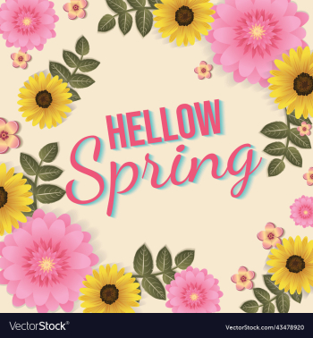 florals hello spring background for holidays mood