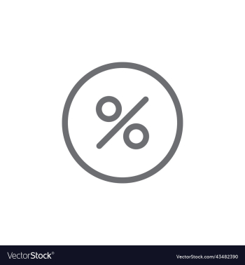 grey percentage line icon