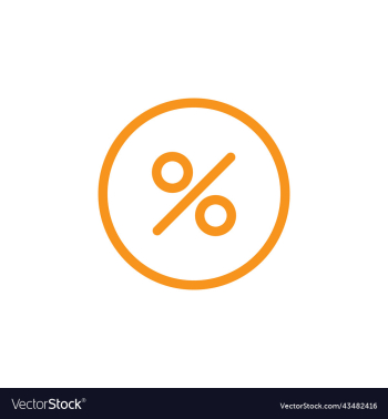 orange percentage line icon