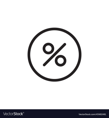 black percentage line icon