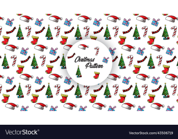 seamless pattern with cute christmas character