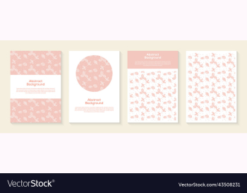 trendy abstract square art templates with floral