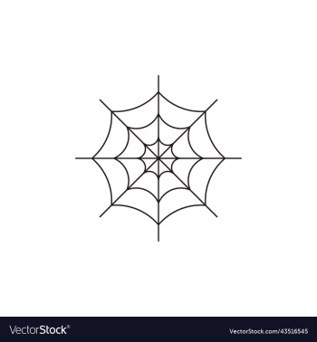 black spider line icon