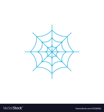 blue spider line icon