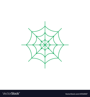 green spider line icon