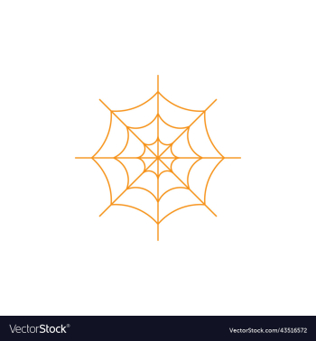 orange spider line icon