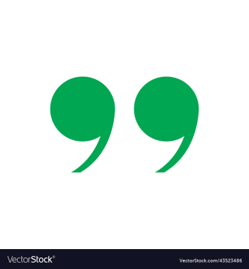 green quotation mark icon