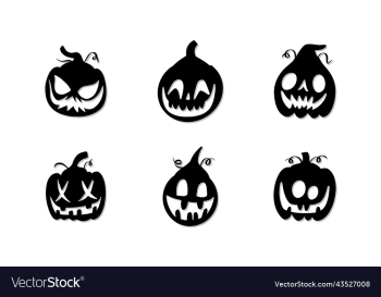 halloween pumpkins silhouette collection