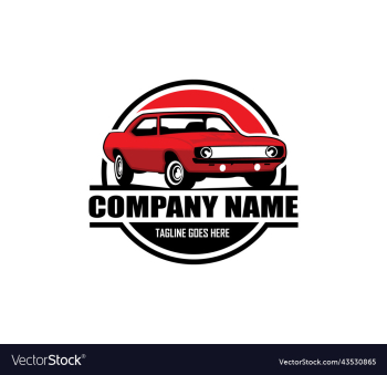 muscle car silhouette logo