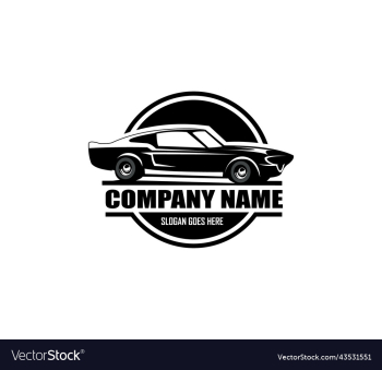 muscle car logo isolated