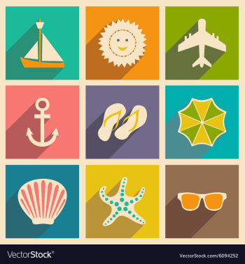 Flat with shadow concept and mobile application vector image