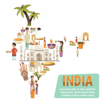 India map Free Vector