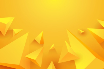 3d triangle yellow concept background Free Vector
