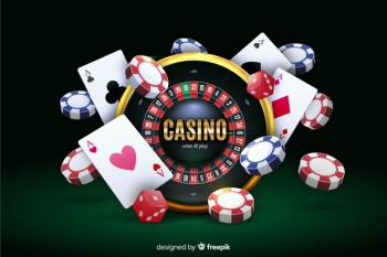Realistic casino background Free Vector
