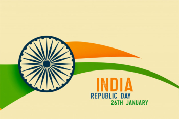 Flat style creative indian republic day Free Vector