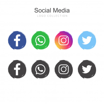 Social media logos pack Free Vector