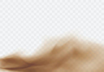 Desert sandstorm, brown dusty cloud on transparent Free Vector