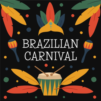 Brazilian carnival in hand drawn Free Vector