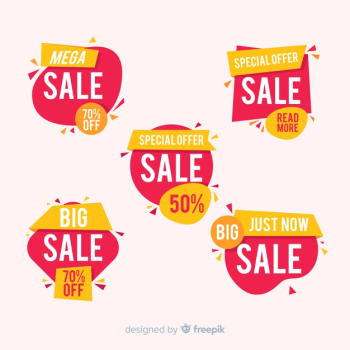 Sale banner template, mega deal discount offer Free Vector