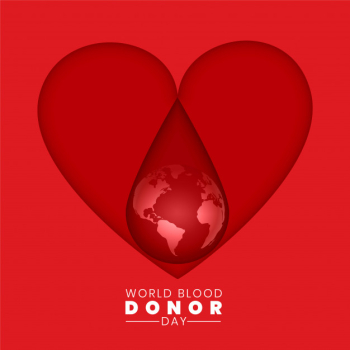 World blood donor day background concept