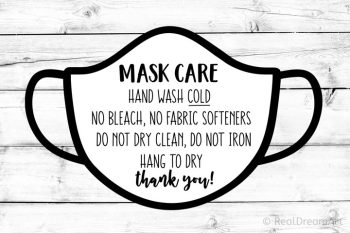 Mask Care Instructions Card SVG, DXF, PNG, EPS